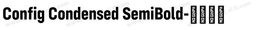 Config Condensed SemiBold字体转换